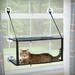 EZ Mount Grey Window Double Stack Kitty Sill, 12" L X 23" W, 12 IN