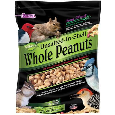 Brown's Song Blend Unsalted In-Shell Whole Peanuts Bird Food, 10 lbs.