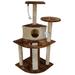 Brown Kitten Tree Condo with Scratching Board, 46.75" H, 23 IN, Brown / Tan