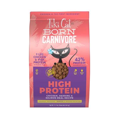 Tiki Cat Born Carnivore High Protein Chicken Herring & Salmon Meal Dry Cat Food, 11.1 lbs.