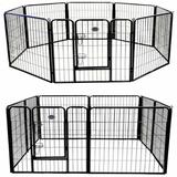 Heavy Duty Exercise Pen for Dogs, 32" L X 32" W X 40" H, Large, Black