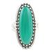 Crowned in Glory in Green,'Oval Cabochon of Green Onyx Cocktail Ring'