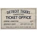 Detroit Tigers 10" x 17" Ticket Office Wood Sign