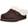 Skechers BOBS from Women's Keepsakes Ice Angel Slipper, Chocolate/Natural, 7 W US