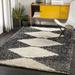 Aberchirder 8'10" x 12' Modern Black/Ivory Area Rug - Hauteloom