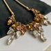 J. Crew Jewelry | J.Crew Statement Necklace Gold Amber Teardrop | Color: Gold/Silver | Size: Os