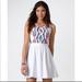 American Eagle Outfitters Dresses | American Eagle Outfitters Embroidered Dress | Color: Blue/White | Size: 6