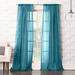 Gracie Oaks Jaklyn Crushed Texture Semi-Sheer Rod Pocket Curtain Panel Polyester in Green/Blue | 63 H in | Wayfair 89B88645DC54452BB759C565B1396DB6