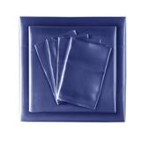 Orren Ellis Saraina Luxury 6-Piece Sheet Set Microfiber/Polyester/Silk/Satin in Blue/Navy | California King | Wayfair