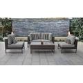 Joss & Main Savion 5 Piece Rattan Sectional Seating Group w/ Cushions Synthetic Wicker/All - Weather Wicker/Wicker/Rattan in Brown | Outdoor Furniture | Wayfair