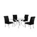 Rosdorf Park Rentschler 4 - Person Dining Set Wood/Glass/Upholstered/Metal in Brown/Gray | Wayfair CE623FDD754644FC90101BFA9FB5AB19