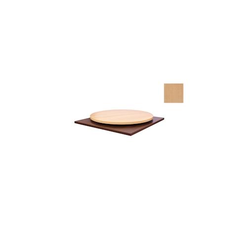 pemora Tischplatte Laminat (HPL) – 70×70 cm – 26 mm stark, Dekor Buche natur