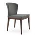 sohoConcept Capri Wood Side Chair Faux Leather/Upholstered/Metal in Gray | 32.5 H x 19 W x 23.5 D in | Wayfair DC1067-14