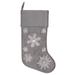 Vickerman 659700 - 19" Silver Snowflake Stocking (QTX201219) Christmas Tree Stocking Ornament