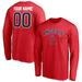 Men's Fanatics Branded Red Los Angeles Angels Personalized Winning Streak Name & Number Long Sleeve T-Shirt