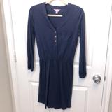 Lilly Pulitzer Dresses | Lilly Pulitzer Navy Pima Cotton Dress | Color: Blue/Gold | Size: Xs
