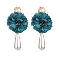 Anthropologie Jewelry | New Anthro Garden Pearl Drop Earrings | Color: Green | Size: Size: 3.7cm W X 7cm L