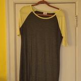 Lularoe Dresses | 2/$25 Lularoe Dress | Color: Black/Yellow | Size: L