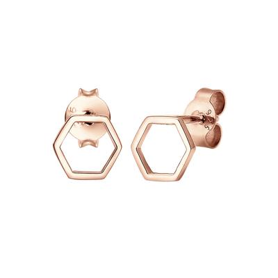 Elli - Hexagon Geo Trend Minimal Filigran 925 Silber Ohrringe Damen