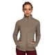 QUEENIEKE Sports Jacket Womens Running Jacket with Packets Slim Fit and Cottony-Soft Handfeel Sports Tops (S, Brown)