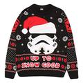 Star Wars Christmas Stormtrooper Up to Snow Good Men's Knitted Jumper Black XS | Xmas Jumper Fair Isle Gift Ideas