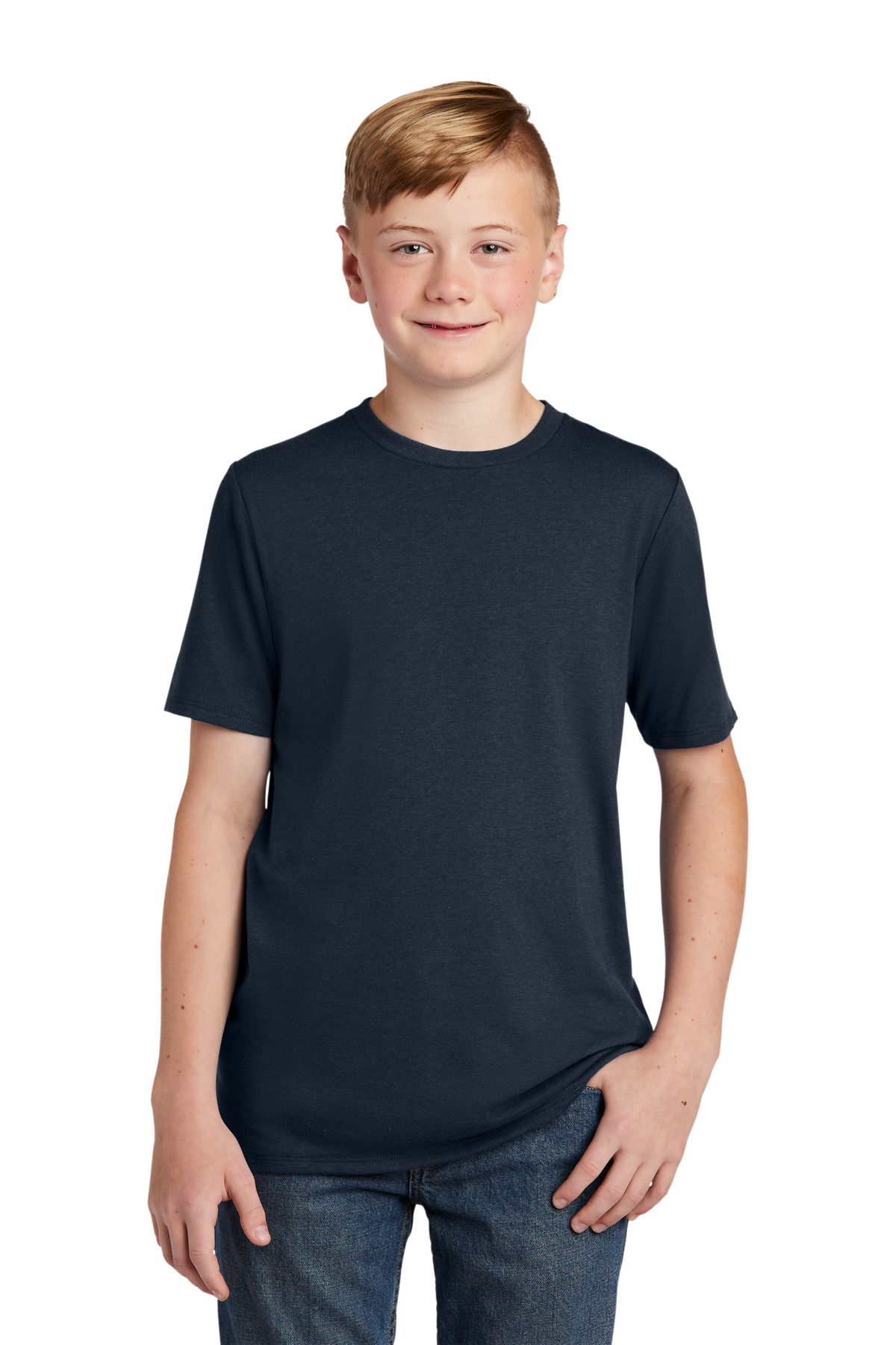 District DT130Y Youth Perfect Tri Top in New Navy Blue size Small | Triblend