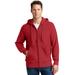 Sport-Tek F282 Super Heavyweight Full-Zip Hooded Sweatshirt in Red size Medium | Polyester