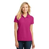 Port Authority L100 Women's Core Classic Pique Polo Shirt in Pink Azalea size 2XL | Cotton/Polyester Blend