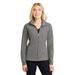 Port Authority L235 Women's Heather Microfleece Full-Zip Jacket in Pearl Grey size Small