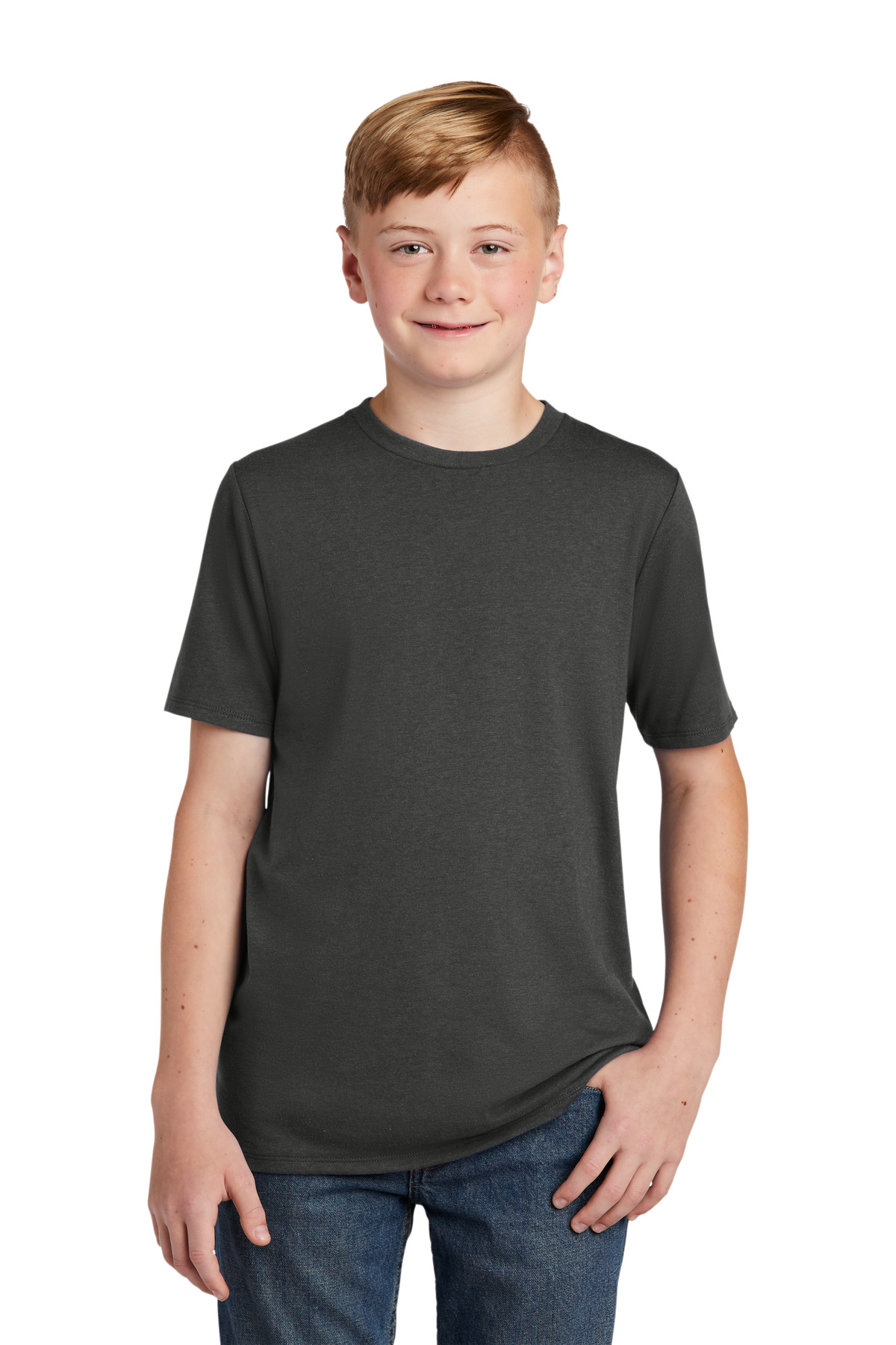 District DT130Y Youth Perfect Tri Top in Charcoal size Large | Triblend