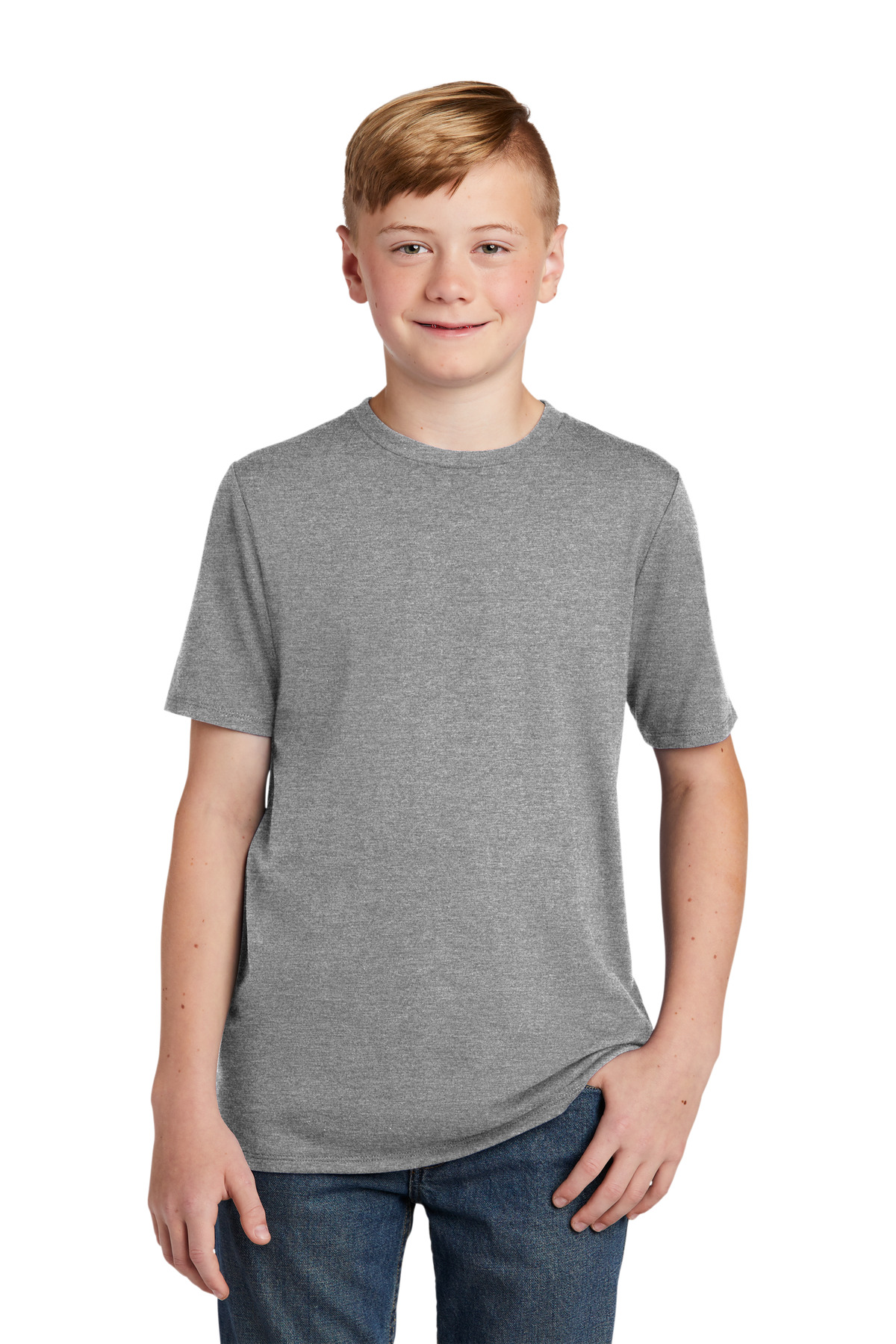 District DT130Y Youth Perfect Tri Top in Grey Frost size Large | Triblend