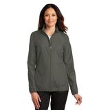 Port Authority L344 Women's Zephyr Full-Zip Jacket in Grey Steel size XL | Polyester