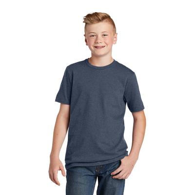 District DT6000Y Youth Very Important Top in Heathered Navy Blue size Large | Cotton/Polyester Blend