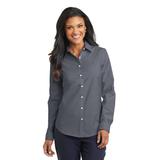Port Authority L658 Women's SuperPro Oxford Shirt in Black size 4XL | Cotton/Polyester Blend