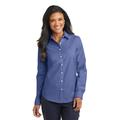 Port Authority L658 Women's SuperPro Oxford Shirt in Navy Blue size XS | Cotton/Polyester Blend
