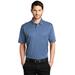 Port Authority K542 Heathered Silk Touch Performance Polo Shirt in Moonlight Blue Heather size Medium | Polyester