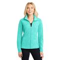 Port Authority L235 Women's Heather Microfleece Full-Zip Jacket in Aqua Green size Medium | Polyester