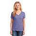 Port & Company LPC54V Women's Core Cotton V-Neck Top in Violet size 4XL | Polyester Blend