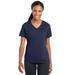 Sport-Tek LST340 Women's PosiCharge RacerMesh V-Neck Top in True Navy Blue size XS | Polyester