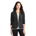 Port Authority L298 Women's Fleece Blazer Coat in Dark Charcoal Heather size 2XL