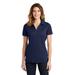 Sport-Tek LST690 Women's PosiCharge Active Textured Polo Shirt in True Navy Blue size XL | Polyester