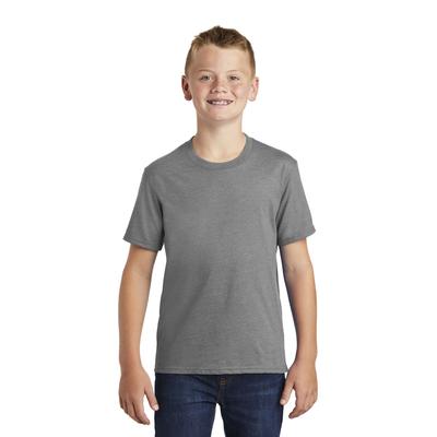 Port & Company PC455Y Youth Fan Favorite Blend Top in Graphite Grey size XL | Cotton/Polyester