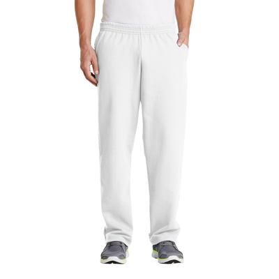 Port & Company PC78P Core Fleece Sweatpant with Pockets in White size 2XL | Cotton/Polyester Blend