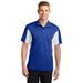 Sport-Tek ST655 Side Blocked Micropique Sport-Wick Polo Shirt in True Royal/White size Medium | Polyester