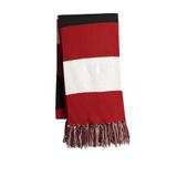 Sport-Tek STA02 Spectator Scarf in True Red/White/Black size OSFA | Acrylic