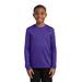 Sport-Tek YST350LS Youth Long Sleeve PosiCharge Competitor Top in Purple size Large | Polyester