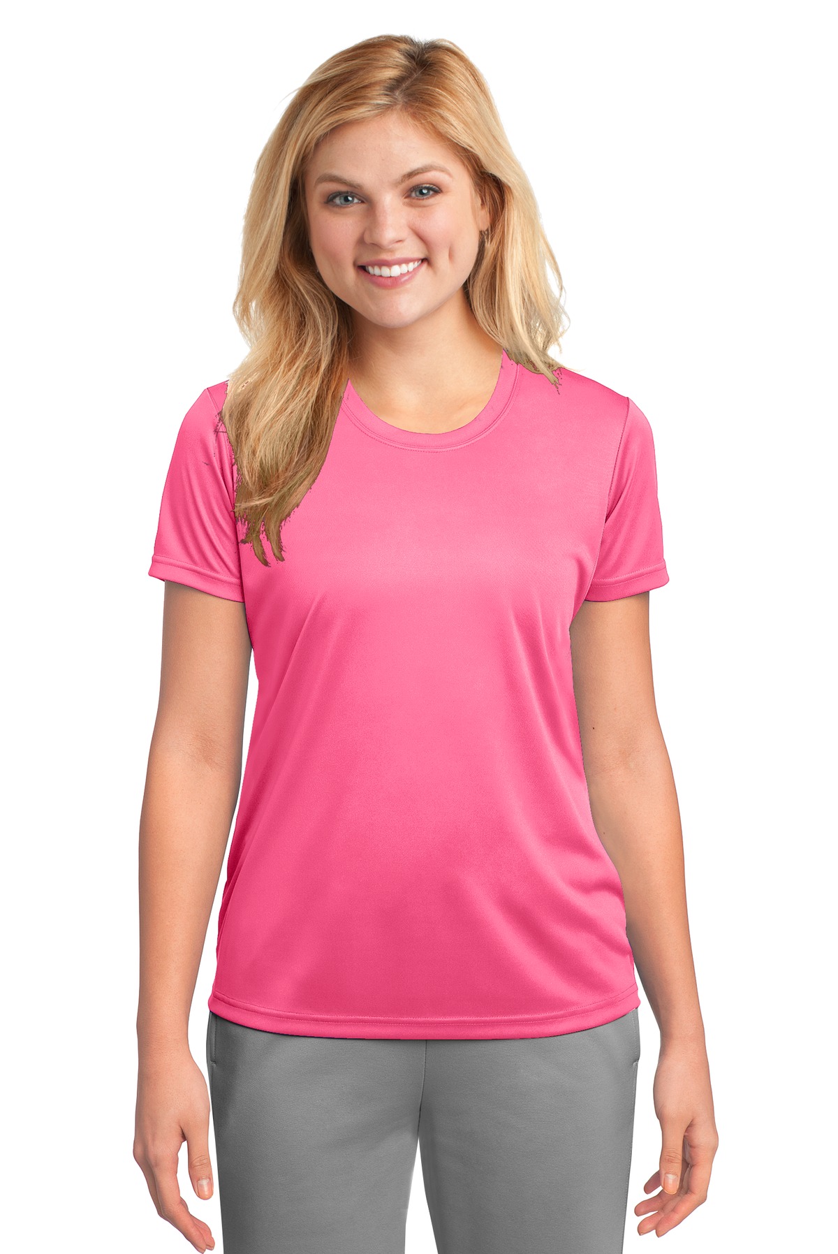 Port & Company LPC380 Women's Performance Top in Neon Pink size 2XL | Polyester
