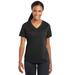 Sport-Tek LST340 Women's PosiCharge RacerMesh V-Neck Top in Black size XS | Polyester