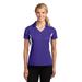 Sport-Tek LST655 Women's Side Blocked Micropique Sport-Wick Polo Shirt in Purple/White size Medium | Polyester