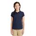 Port Authority YG503 Girls Silk Touch Peter Pan Collar Polo Shirt in Navy Blue size XS | Cotton/Polyester Blend